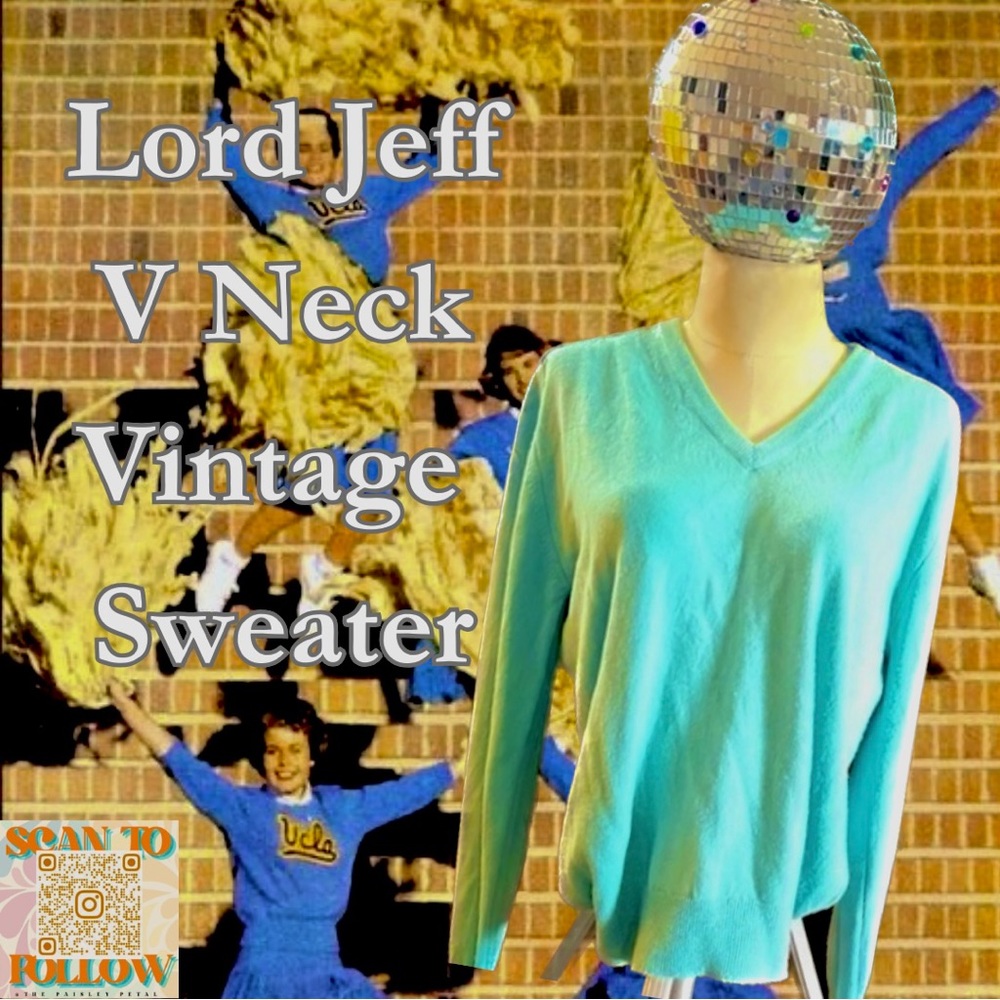 LORD JEFF VINTAGE ROBINS EGG BLUE SWEATER